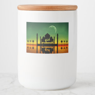 Eid Mubarak Nattreflektion Mat Etiketter