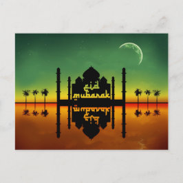 Eid Mubarak Nattreflektion Vykort