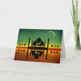 Eid Mubarak nattreflexion Helgkort