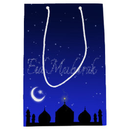 Eid Mubarak Night Stars Mosque
