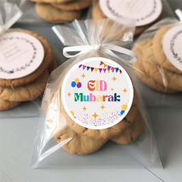 Eid Mubarak Party Favor Sticker Runt Klistermärke