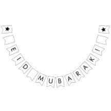 Eid Mubarak Pennant Bunting Banner