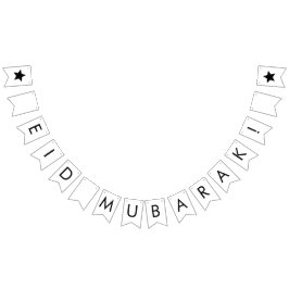 Eid Mubarak Pennant Bunting Banner Vimplar