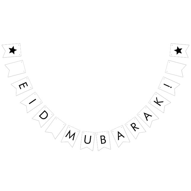 Eid Mubarak Pennant Bunting Banner Vimplar (Alla)