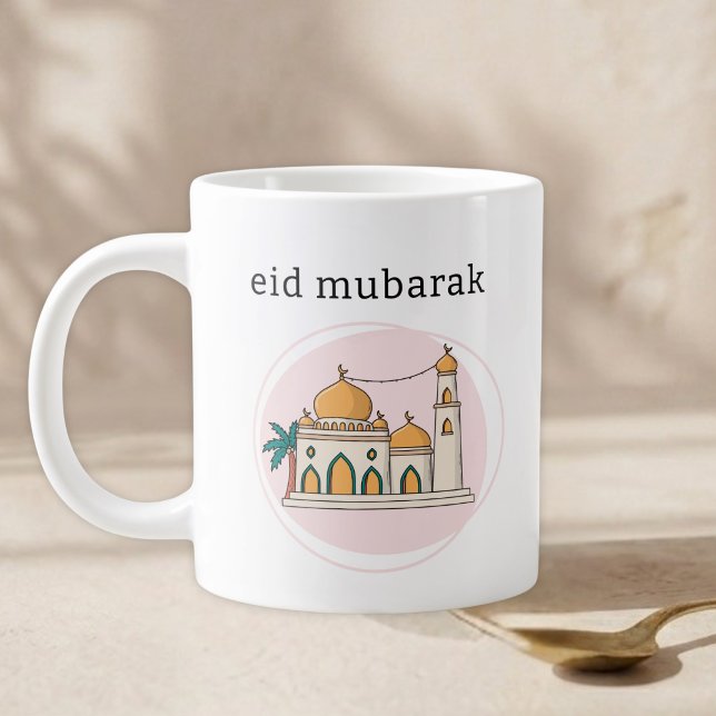 Eid Mubarak & Personlig Initial Kaffe Kopp Jumbo Mugg (Skapare uppladdad)
