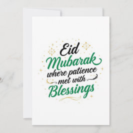 Eid mubarak personligt modern kort