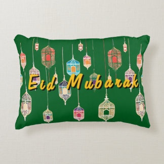 Eid Mubarak Pillow med Islamic Lantern Design Prydnadskudde