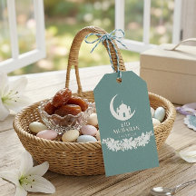 Eid Mubarak presenttagg 1447H islamisk halvmåne