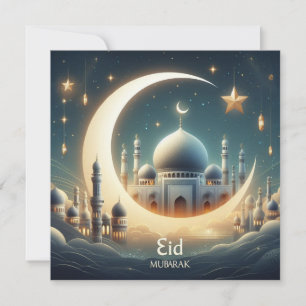 Eid Mubarak Ramadan Anpassningsbar hälsningstext Julkort