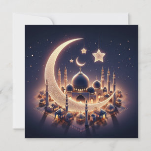 Eid Mubarak Ramadan Anpassningsbar hälsningstext Julkort