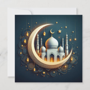 Eid Mubarak Ramadan Anpassningsbar hälsningstext Julkort