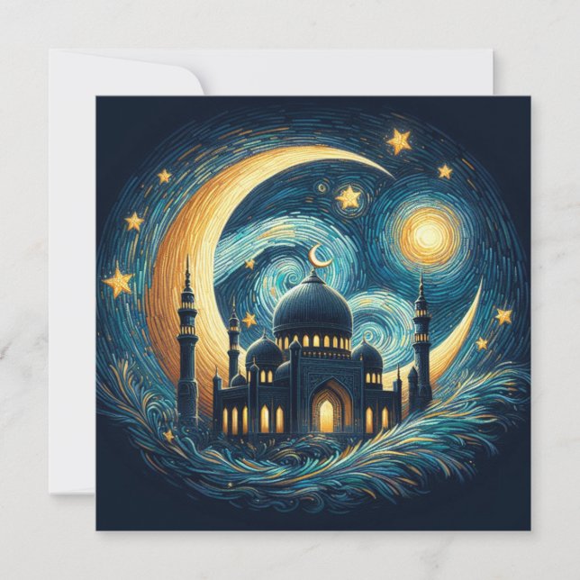 Eid Mubarak Ramadan Anpassningsbar hälsningstext Julkort (Framsida)