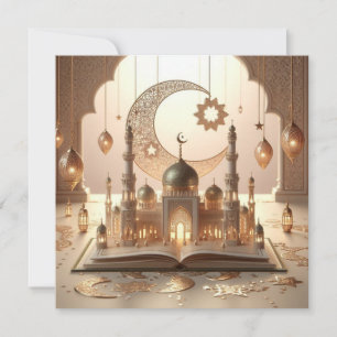 Eid Mubarak Ramadan Anpassningsbar hälsningstext Julkort