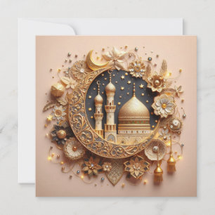 Eid Mubarak Ramadan Anpassningsbara hälsningar Tex Julkort