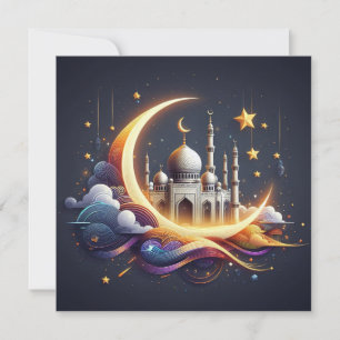 Eid Mubarak Ramadan Anpassningsbart välkomstmeddel Julkort