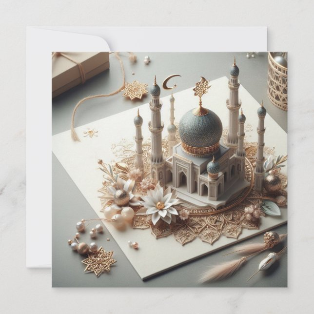 Eid Mubarak Ramadan Anpassningsbart välkomstmeddel Julkort (Framsida)