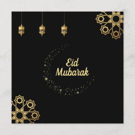 Eid Mubarak / Ramadan Kareem Golden Customize Inbjudningar
