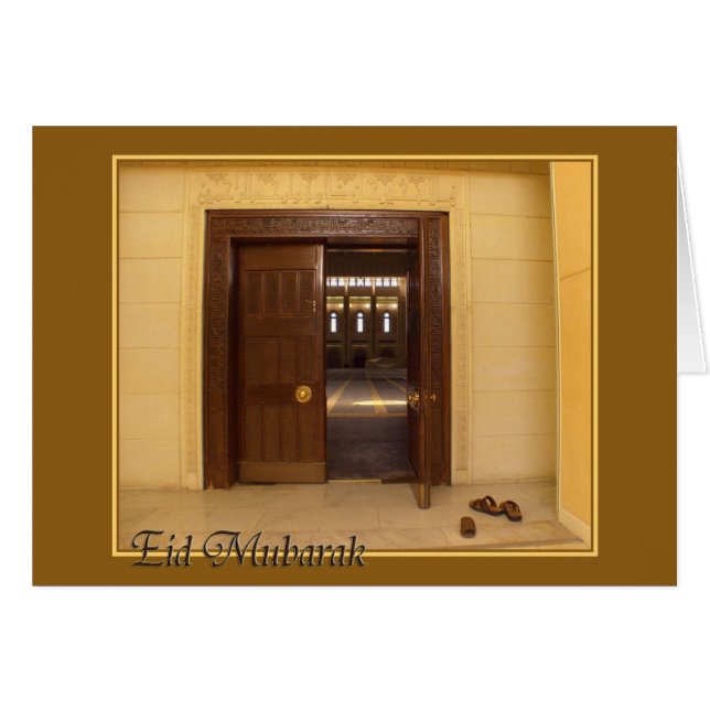 Eid mubarak - Ramadan Kareem Hälsningskort (Framsidan Horizontal)