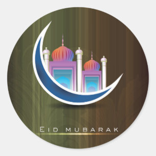 Eid mubarak runt klistermärke