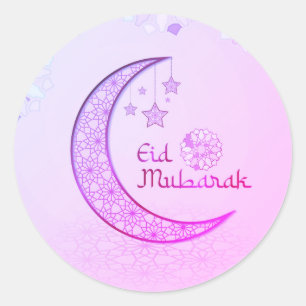 Eid Mubarak Runt Klistermärke