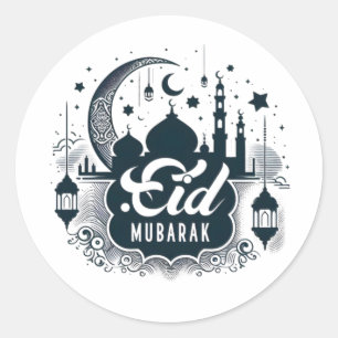 Eid Mubarak Runt Klistermärke