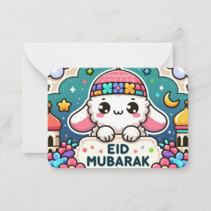 Eid Mubarak Sheep Anteckningskort