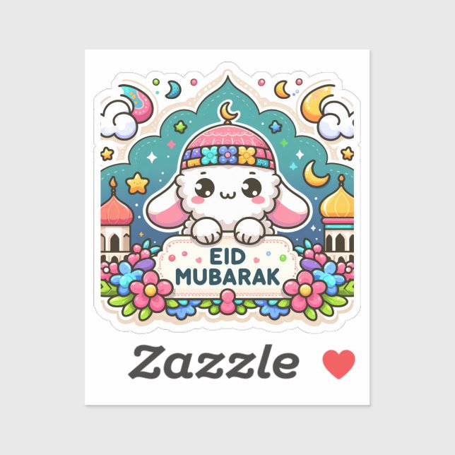 Eid Mubarak Sheep Klistermärken (Ark)