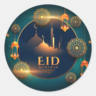 Eid Mubarak Sticker för Eid. Runt Klistermärke