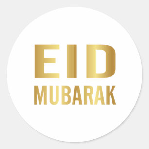 Eid Mubarak Sticker Runt Klistermärke