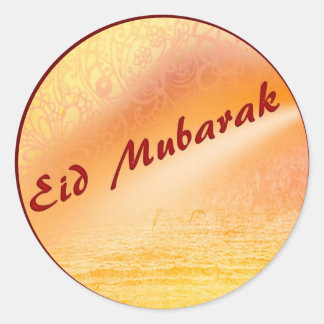 Eid Mubarak Sunset Inspired Stickers Runt Klistermärke