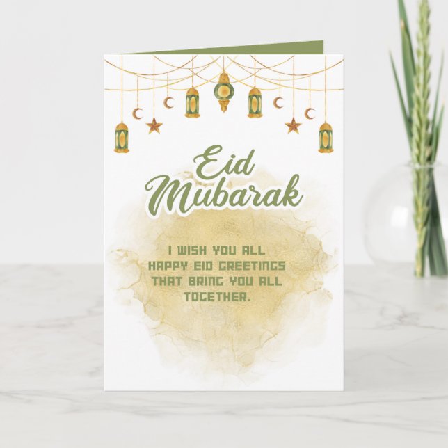 Eid Mubarak-tackkortet i Hälsning Tack Kort (Framsida)