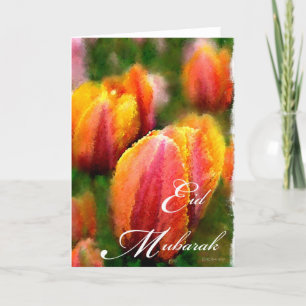 Eid Mubarak-Tulips Helgkort