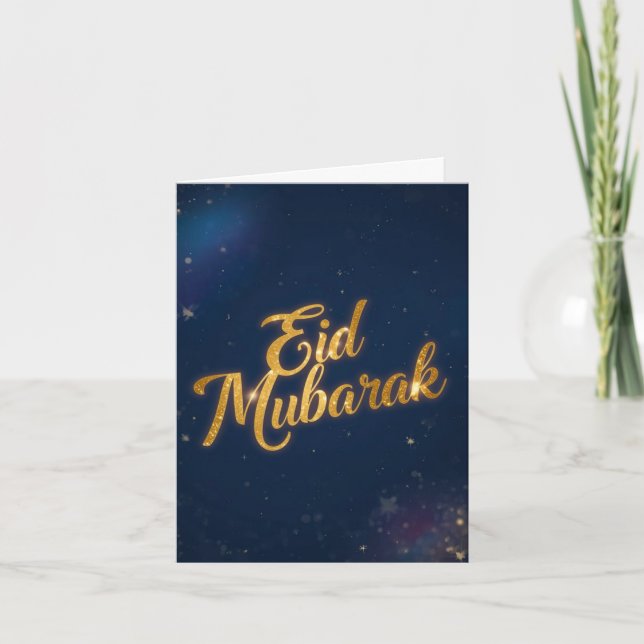 Eid Mubarak  Veckad högtidskort Anteckningskort (Framsida)