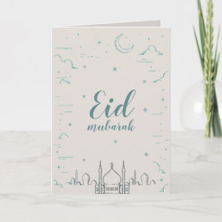 Eid Mubarak-vikande gratulationskort Inbjudan