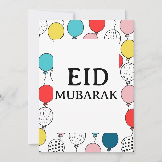 Eid Mubarak-vikande gratulationskort Inbjudningar (Framsida)
