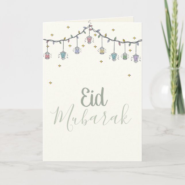 Eid Mubarak vikt gratulationskort Kort (Framsida)