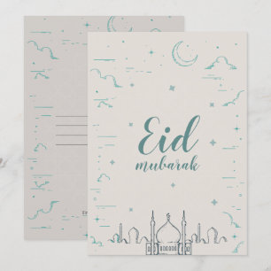 Eid Mubarak vikt hälsningkort Inbjudningar