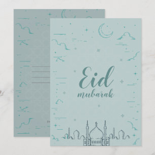 Eid Mubarak vikt hälsningkort Inbjudningar