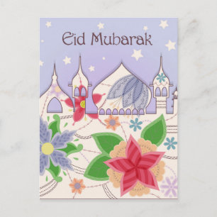 Eid Mubarak vycard vintage Vykort