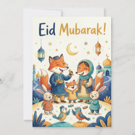 Eid Mubarak Vykort - Familjefirande