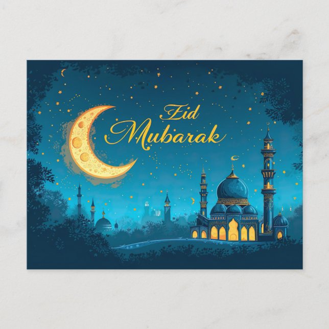Eid Mubarak-vykort Helg Vykort (Framsida)