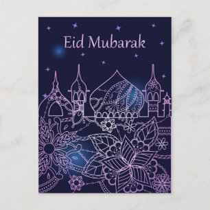 Eid Mubarak-vykort Vykort