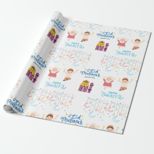 Eid Mubarak White För barn Presentpapper