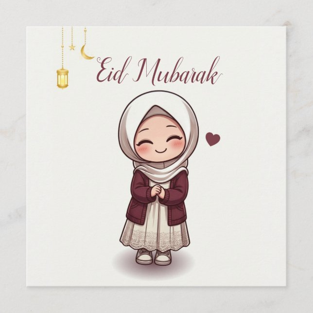 Eid Penghållare,Eidi-kuvert för barn,Presentkort Inbjudningar (Framsida)