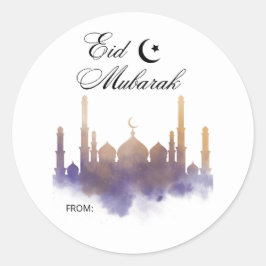 EID-STICKARE FÖR EID-GIFTSBAGAR OCH GOODIE BAGS RUNT KLISTERMÄRKE