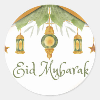 Eid Sticker Runt Klistermärke