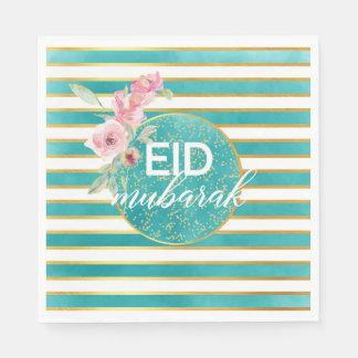 Eid Teal och Guld Napkin Pappersservett