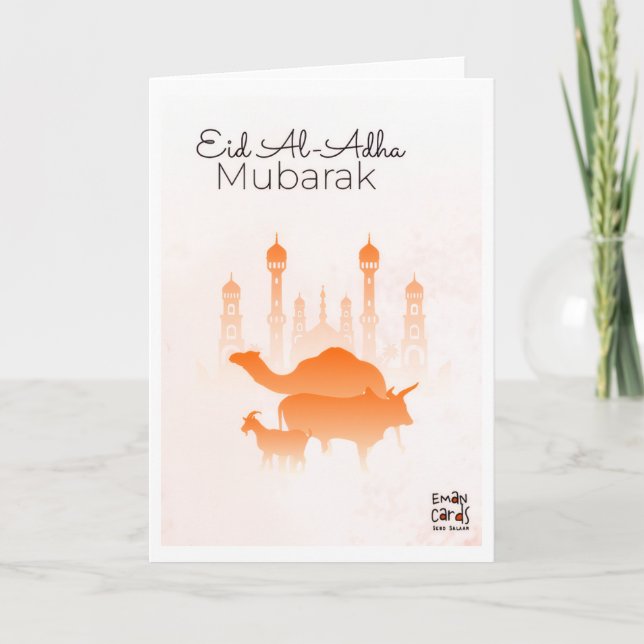 Eid ul Adha mubarak - Enkel  Kort (Framsida)