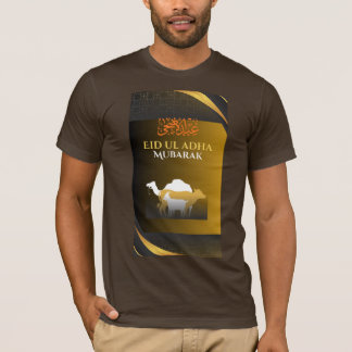 Eid ul Adha Mubarak Premium Islamisk Festival Guld T Shirt