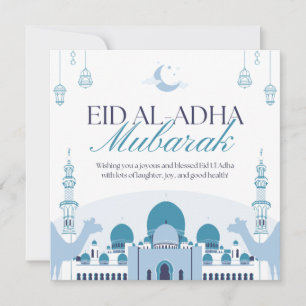 Eid ul azha mubarik elegant islamisk gratulationsk kort